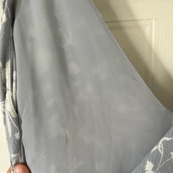 ARITZIA Wilfred Écoulement V Jumpsuit Cutout blue & white floral Womens size 00 - Picture 7 of 16